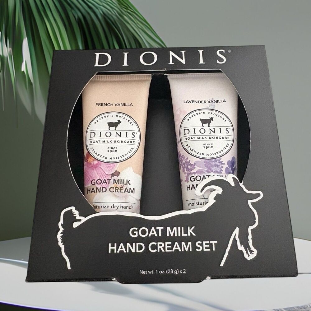 2pc New Dionis Goat Milk Hand Cream Set French Vanilla Lavender Vanilla
